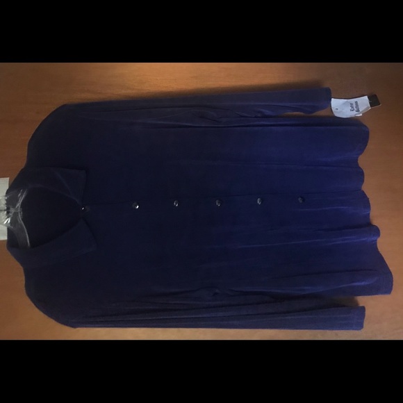 New Blue Vikki Vi Top Button Down 1X Maternity made in USA - Picture 13 of 16